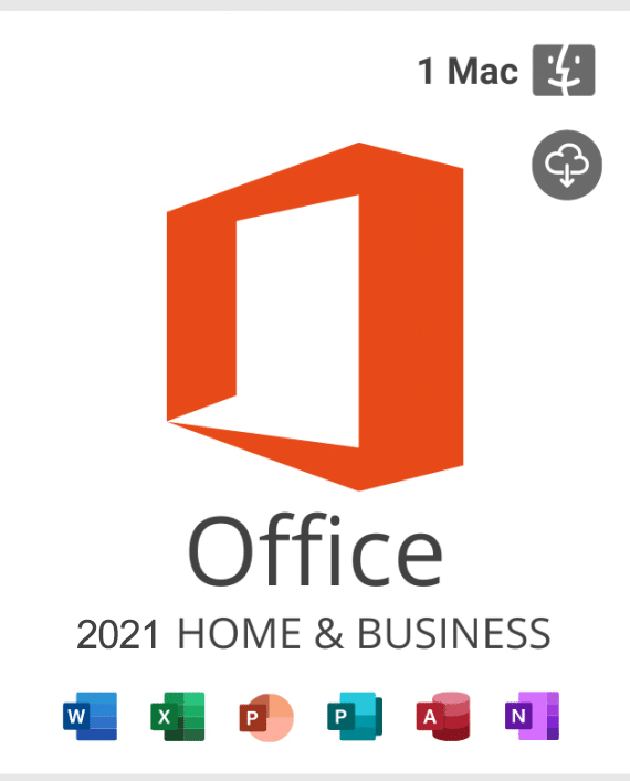 Office 2021 Home and Business Retail License Lifetime Key for Mac